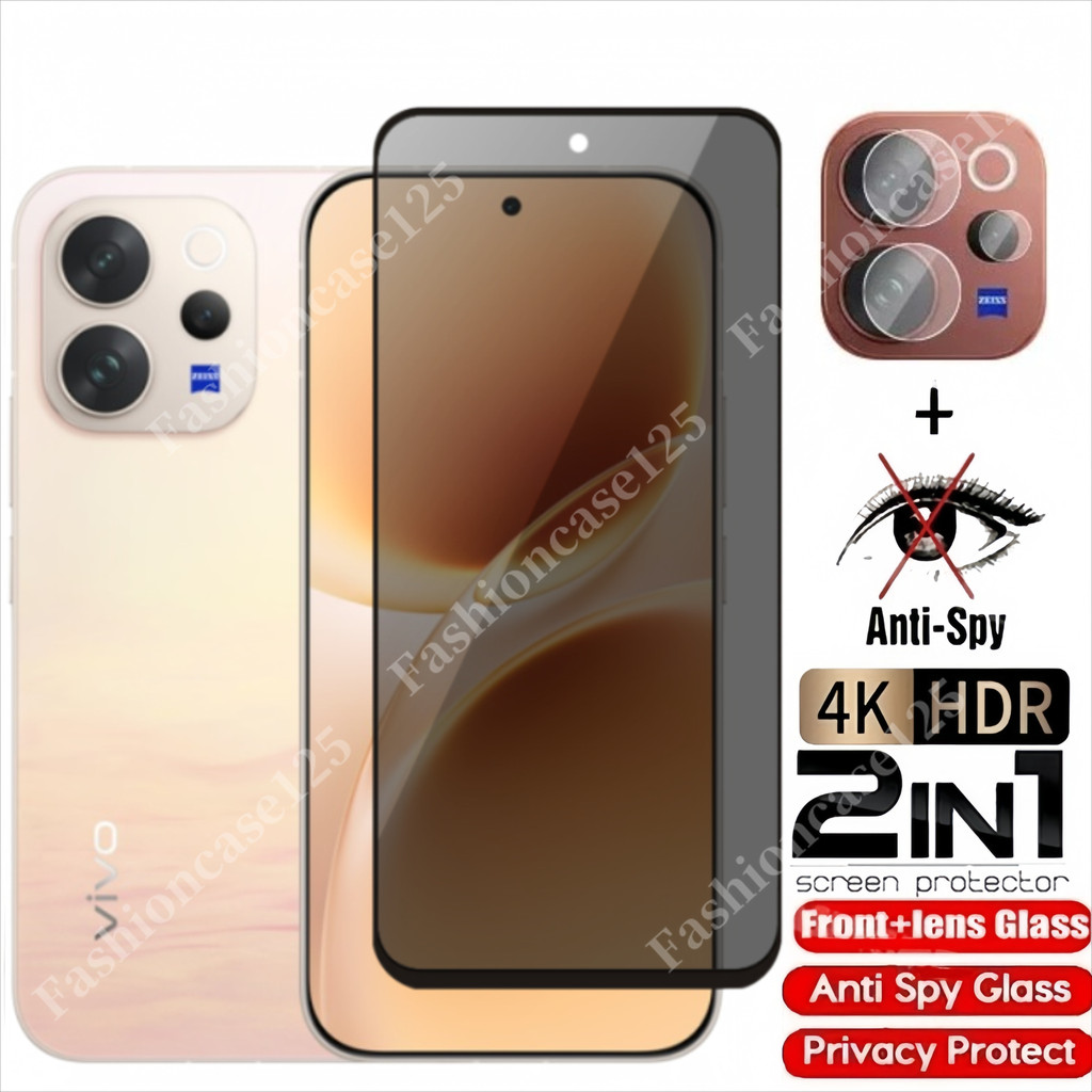2in1 Vivo V70 5Gกระจกนิรภัยส่วนตัวAnti-Spyคลุมทั้งหมดป้องกันหน้าจอAnti Peekความเป็นส่วนตัวฟิล์มสําหรับVivo V70 5G VivoV70 2026 Anti Scratch 9Hความแข็ง