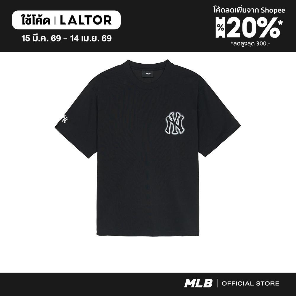 MLB เสื้อยืด ยูนิเซ็กส์ Basic Mega Logo Oversized-Fit T-Shirt รุ่น 3ATSB0353 50BKS สีดำ