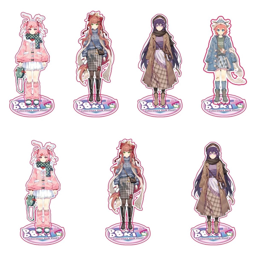 Standee อะนิเมะ Doki Doki วรรณกรรม Club DDLC micha รุ่น 15 ซม.ตกแต่งโต๊ะเรียน Monika Yuri Sayori Nat
