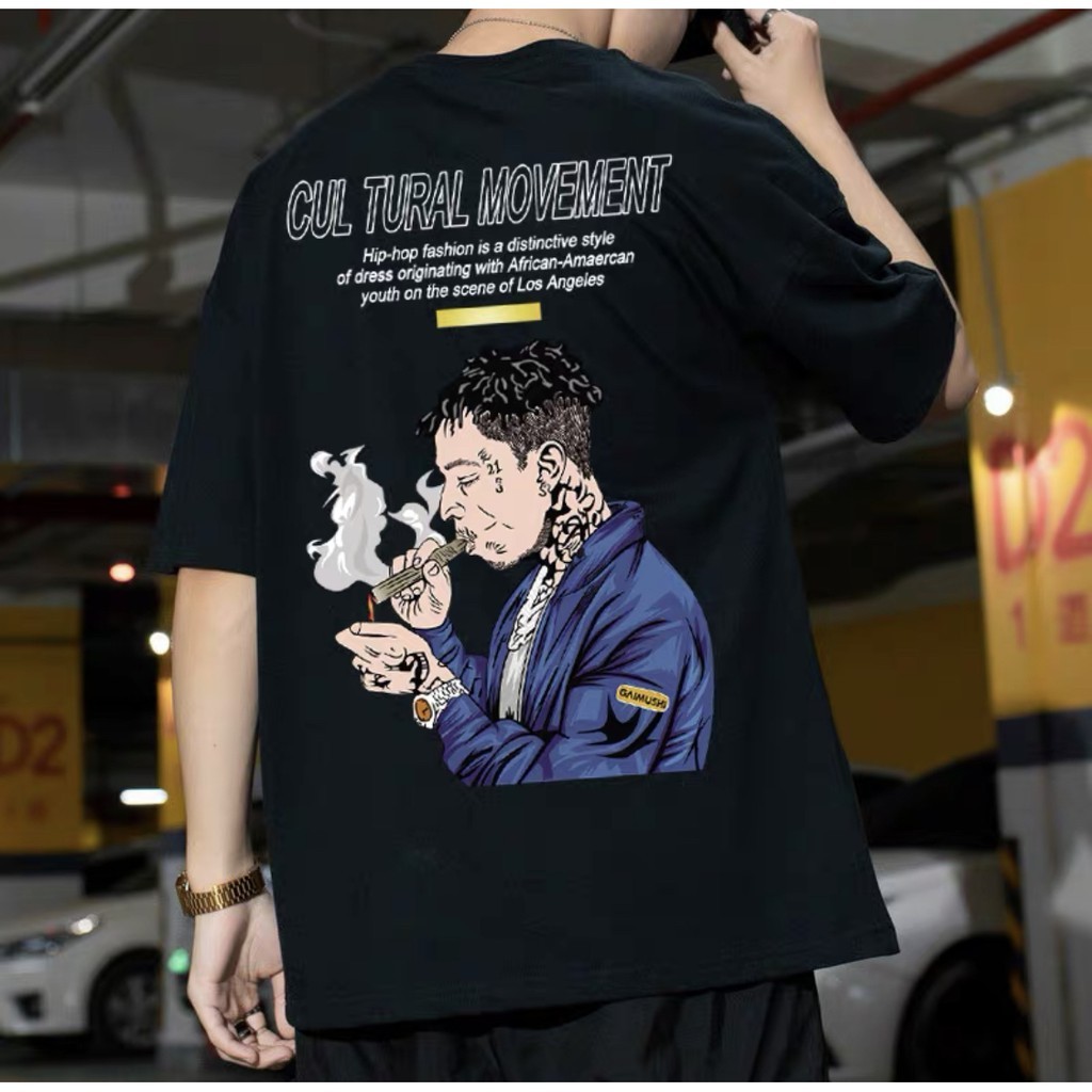 แฟชั่นLucky #T305 OverSize T-shirt For Men Printed Tshirt OverSized Shirt for Men