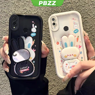 PBZZ FOR เคส สําหรับ huawei y7 2019 huawei y9 2019 huawei y7 pro 2019 เคสโทรศัพท์ Softcase ซิลิโคนกันกระแทกใหม่ออกแบบความงามกระจกกระต่ายผู้ถือ JTCETZJ01