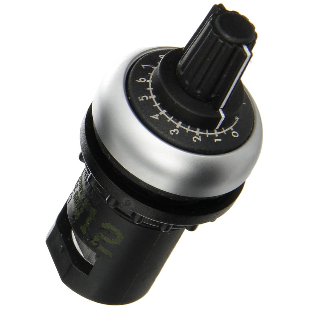 Eaton M22-R1K Potentiometer, เส้นผ่านศูนย์กลาง 22 มม., ความต้านทาน 1ohms, ฝาสีเงิน