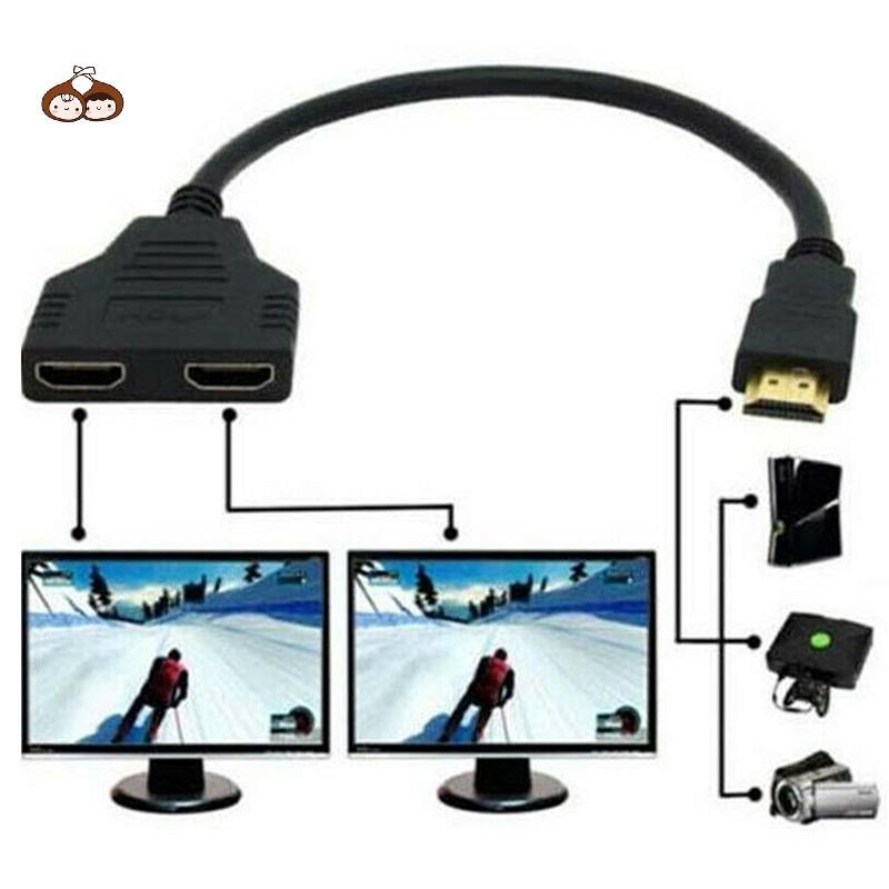 BEF 1 Input 2 HDMI Compatible Splitter Cable HD 1080P Video Switcher Adapter Output TH