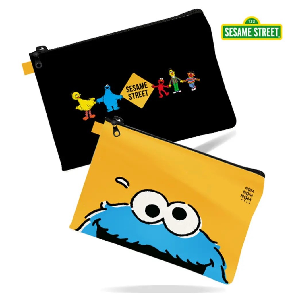 (REDMONZTER) : SST4-กระเป๋าอเนกประสงค์ A4 : Cookie Monster A4 Multipurpose Zipper Bag (A4-PDBAG-YE&B