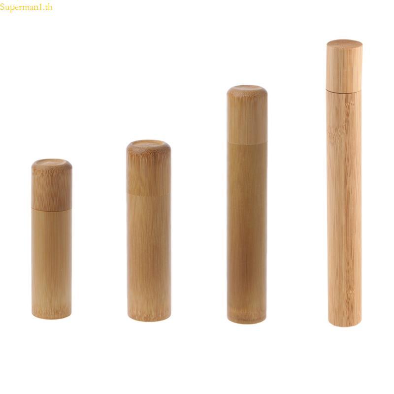 Best Bamboo Tube Box Airtight Small Container Spices Storage Jar พร้อมฝาปิด 4 ขนาด