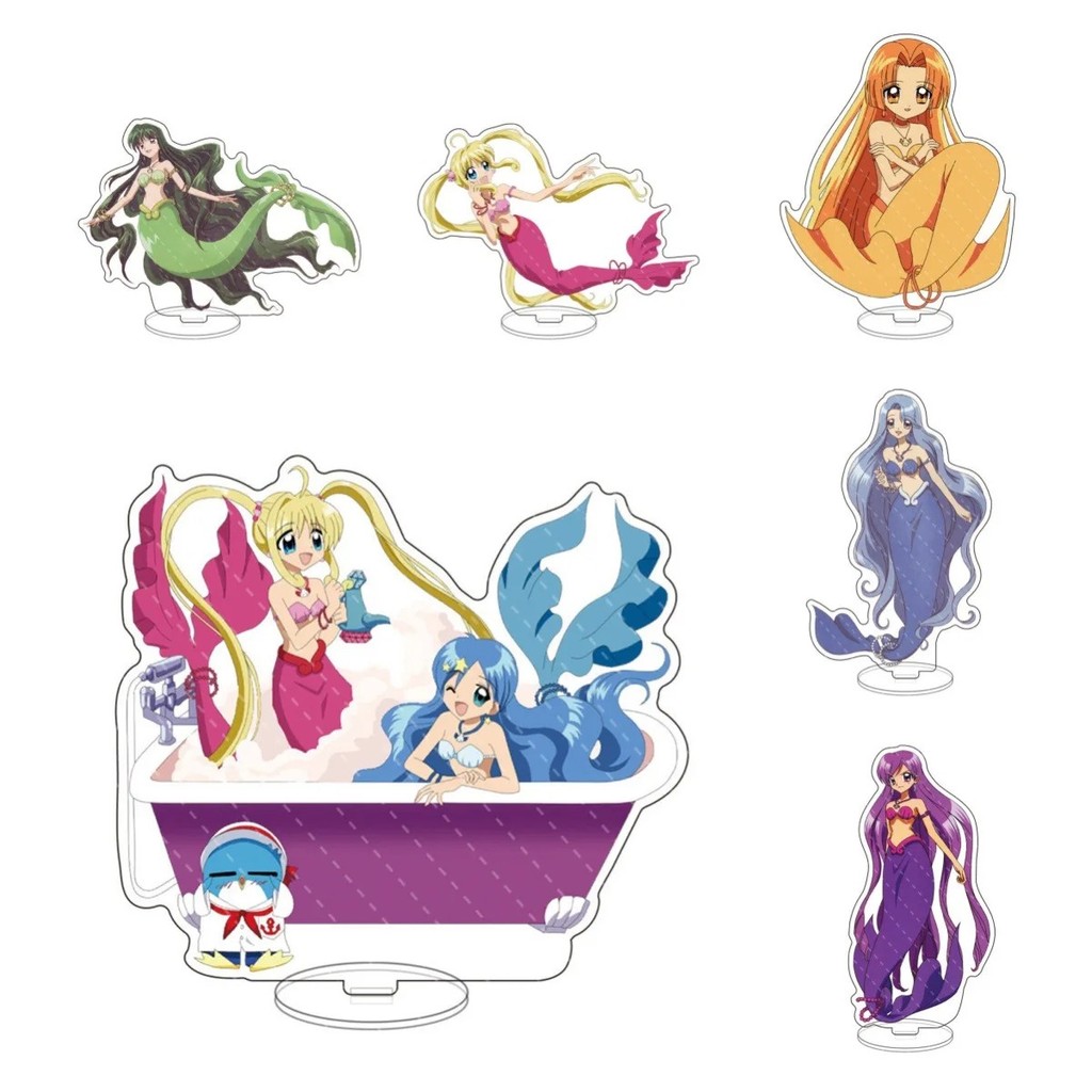 อะนิเมะ Standee รุ่น Pichi Pichi Pitch Mermaid Melody Mica อะคริลิค Mermaid Study โต๊ะอุปกรณ์ตกแต่งข