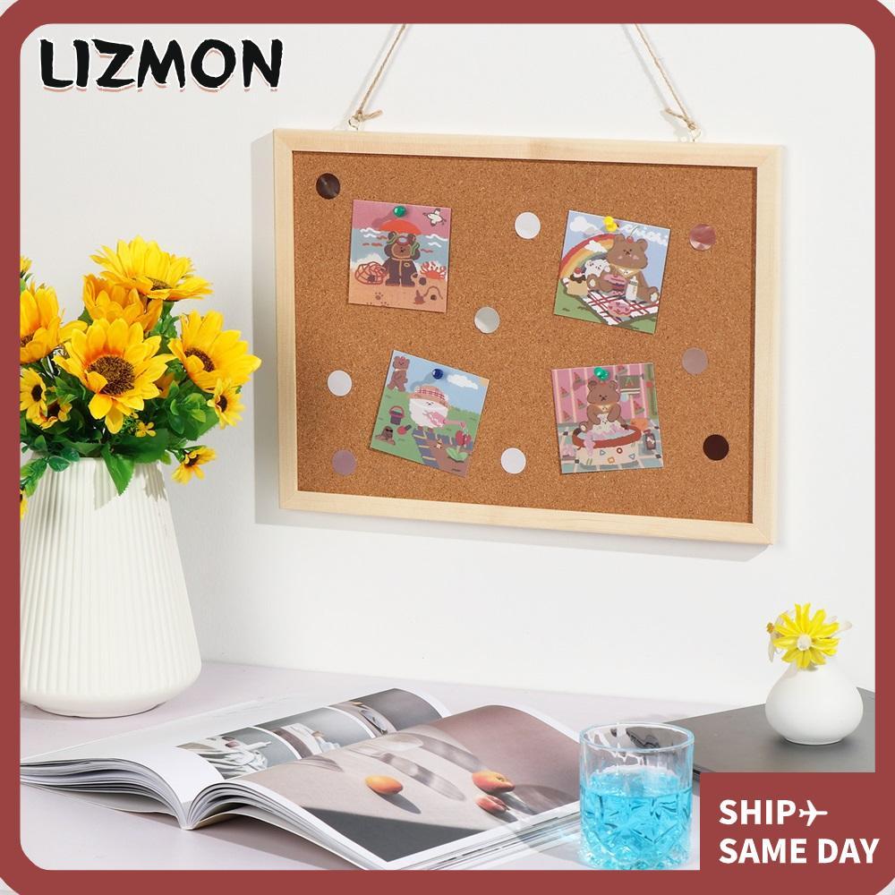 LIZMON Vision Board Cork แขวนไม้ Corkboard