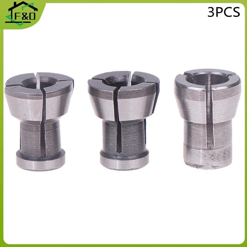 F&O 3 ชิ้น M17 6/6.35/8 มม. Collet ความแม่นยําสูง Chu อะแดปเตอร์แกะสลักเครื่องตัดเราเตอร์เครื่องตัดม