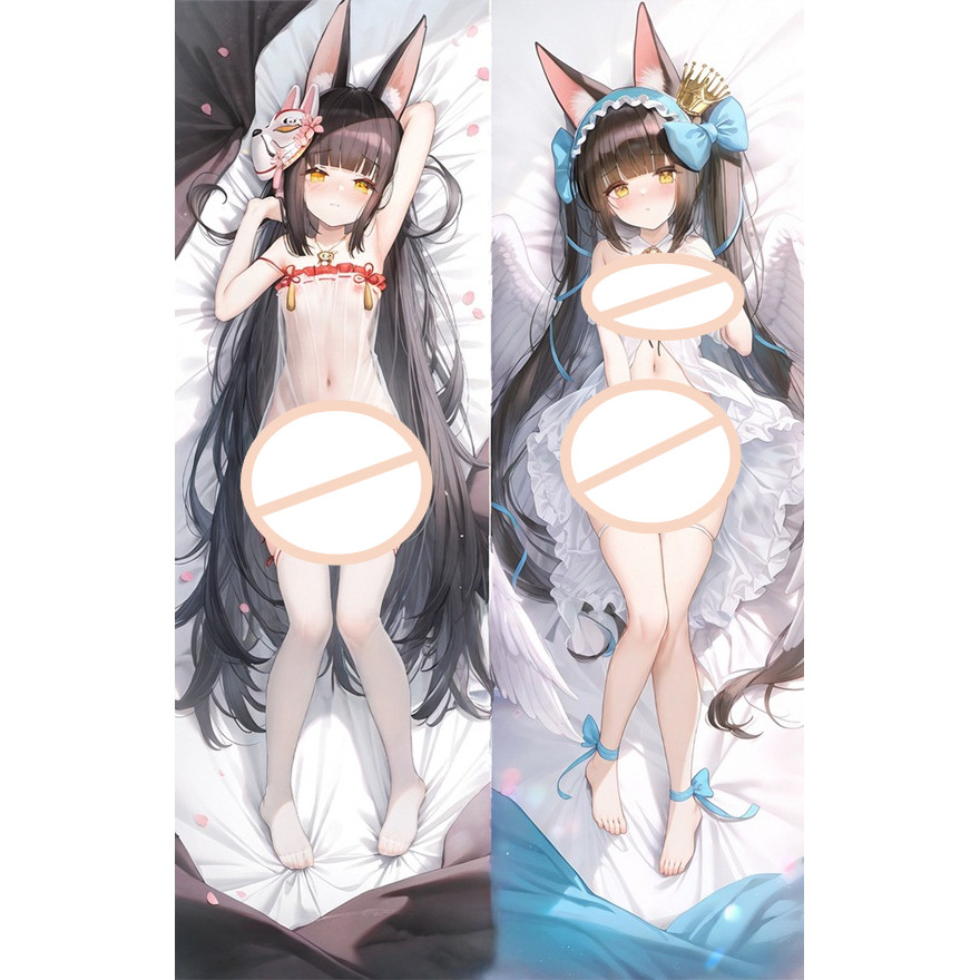 Dakimakura อะนิเมะหมอน Azur Lane IJN Nagato พิมพ์สองด้านปลอกหมอนขนาดชีวิต
