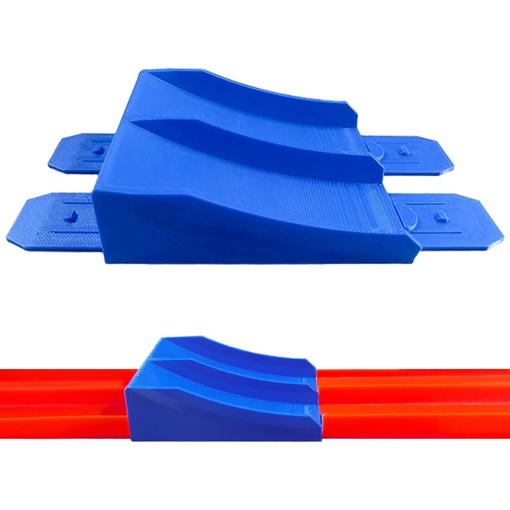 K TOMOTO Double Track Jump Ramp Connector - 1 ชิ้น เข้ากันได้กับ Hot Wheels Track
