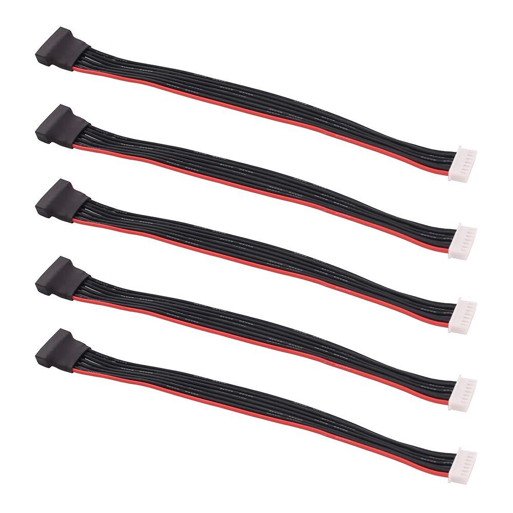 5pcs JST-XH 6S 8 "/200 มม.22awg Lipo Balance สายไฟซิลิโคนสายตะกั่วสําหรับ RC แบตเตอรี่ Charger (C136