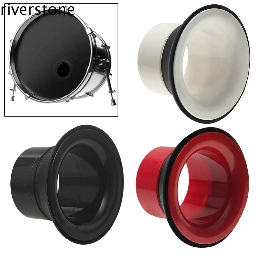 RIVERSTONE กลอง Kick Booster, Enhancement Port ใส่ Bass Drum Enhancer, Bass Voice Drum Bottom สีดําส