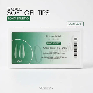 Soft Gel Tips Organail เล็บปลอมกล่องขาว กล่อง 552 ชิ้น 12 เบอร์