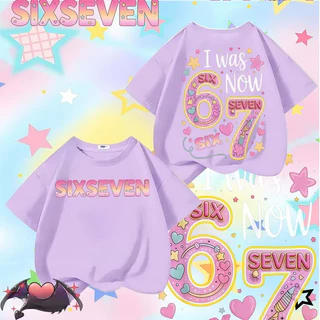 เด็กชายและเด็กหญิงแขนสั้น T เสื้อยืดเด็ก 6 7 (SIX SEVEN) ตัวการ์ตูน Tee หลวม Fit เสื้อยืด Unisex