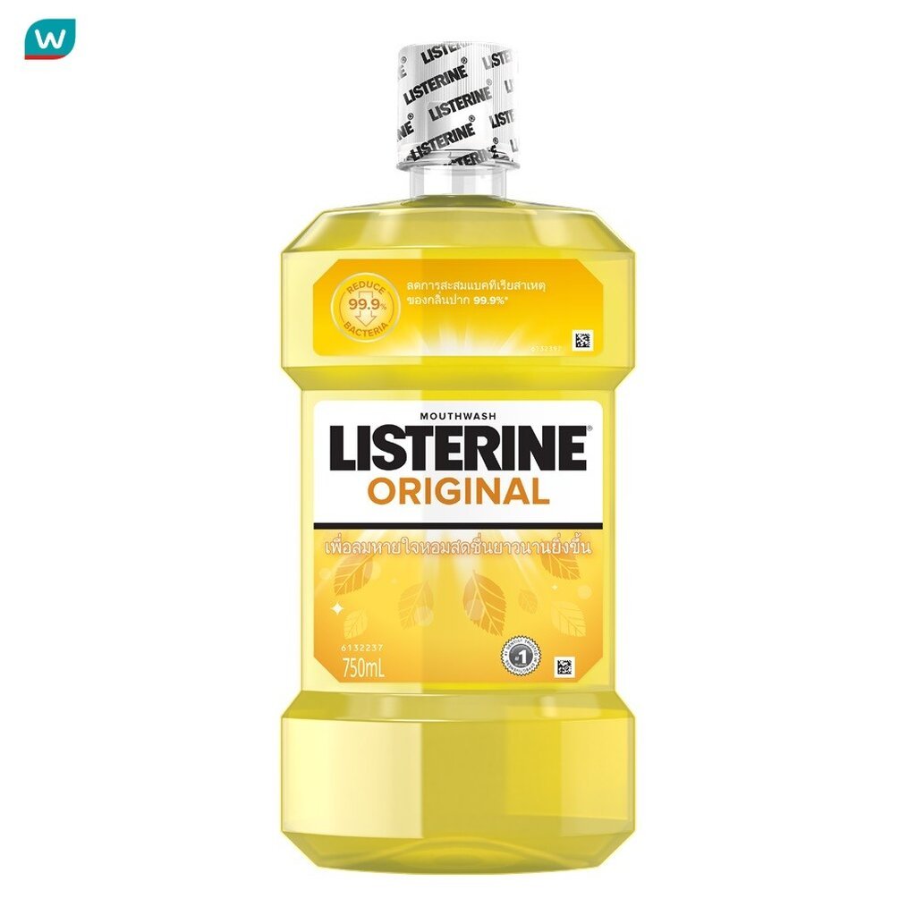 [แพ็คคู่] Listerine Original 750 ml. x 2 ลิสเตอรีน น้ำยา บ้วนปาก ออริจินัล 750 มล. x 2