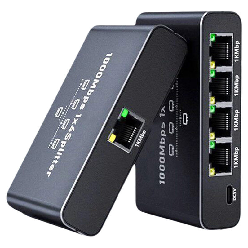 usb hub 3.0 usb hub type c Gigabit Switch 4-Port Network Splitter พอร์ตหลายอินเทอร์เฟซแบบหนึ่งต่อสอง