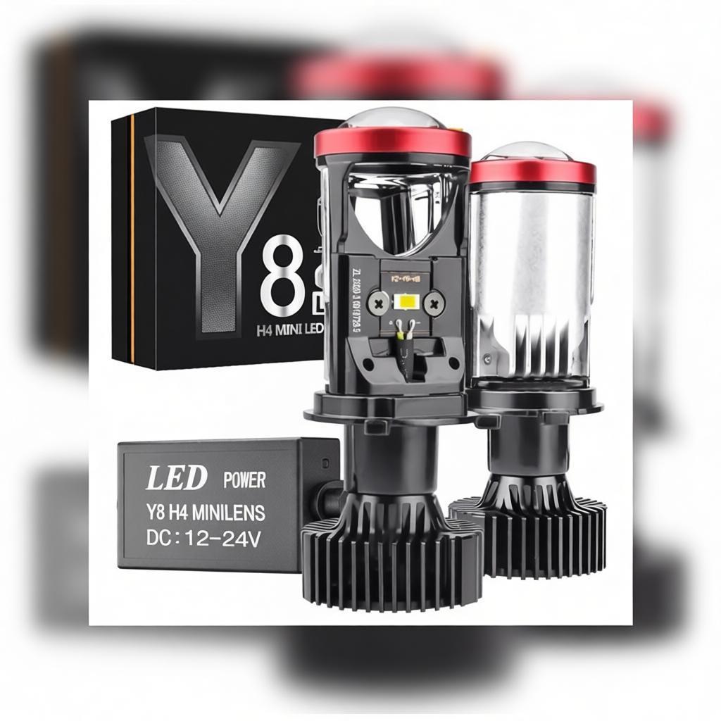 หลอดไฟรถยนต์ LED Y8 ขั้ว H4 มาพร้อมความสว่างสูงถึง 30,000 ลูเมน