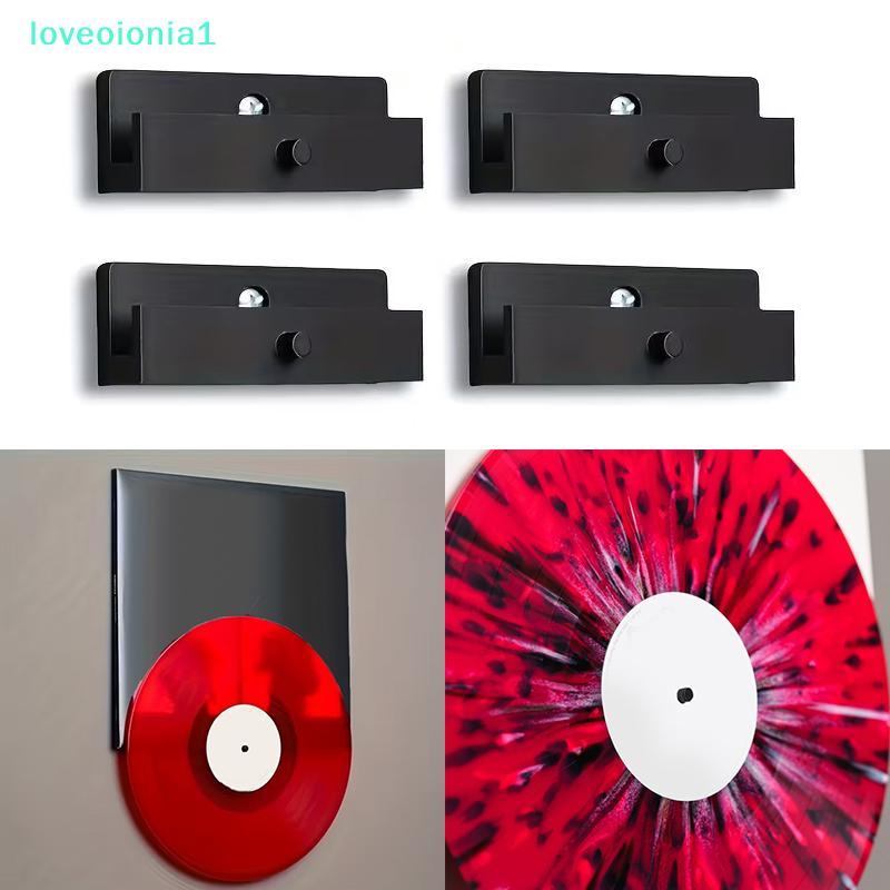 loveoionia1 Retro Vinyl Record Display Stand พร้อมฝาครอบอัลบั้ม Wall Mount - สําหรับ, Music Studio, 
