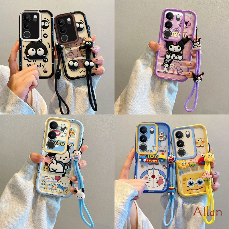 เคส vivo y21D 4G / เคส vivo y31 5G กรณี TPU 2026 ใหม่ Kawaii ซิลิโคนนุ่มคลุมทั้งหมดกันกระแทก, Lanyard Anti-Loss เคสโทรศัพท์ BSJGS