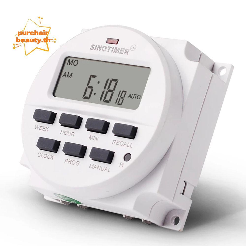 PUREHAIRBEAUTY Timer Switch Digital Volt Volt Volt Volt Volt Output 7 Days ตั้งโปรแกรมได้รายสัปดาห์ 