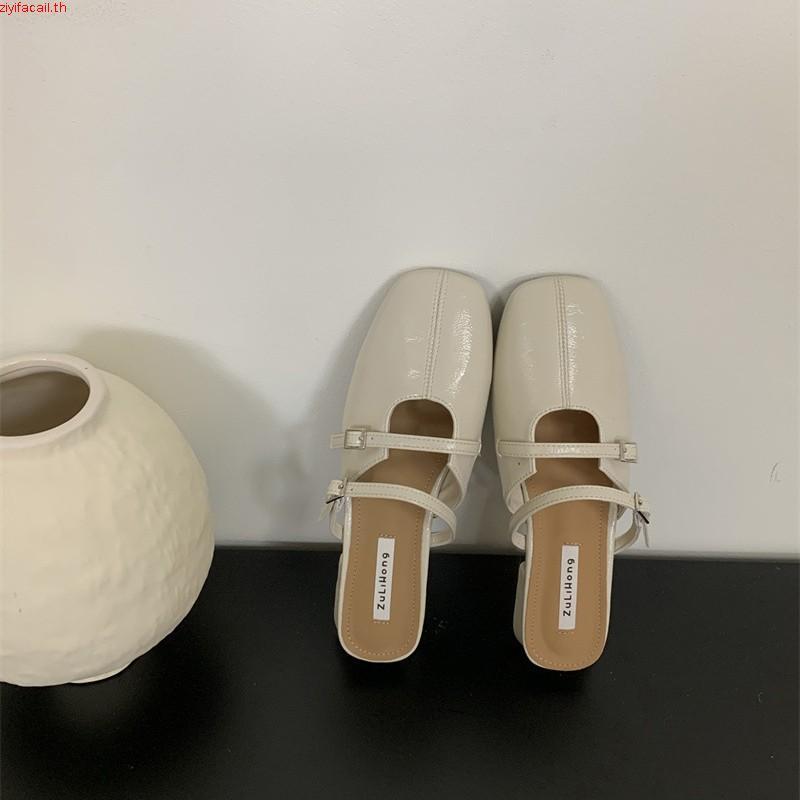 womenager - Railey Original สี Black รองเท้าหัวแหลมเปิดส้น