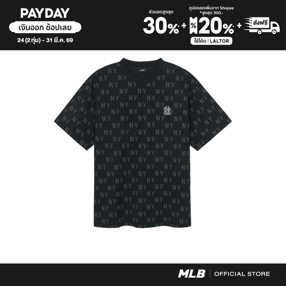 MLB เสื้อยืด ยูนิเซ็กส์ Classic Monogram All-Over Printed Over Fit T-Shirts รุ่น 3ATSM0354 50BKS สีด