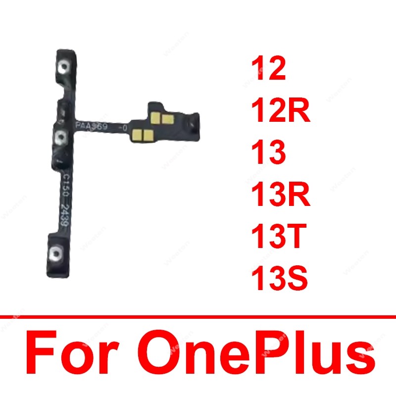 Power Volume Flex Cable สําหรับ OnePlus 1+ 12 12R 13 13R 13s 13T Power Volume Flex Cable On OFF Powe