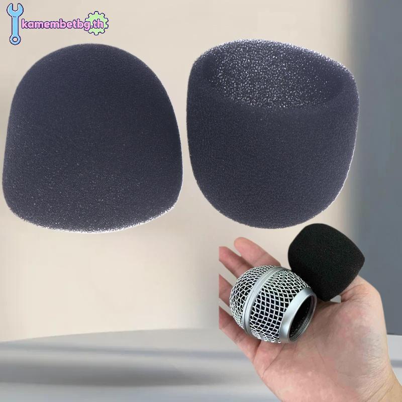 Kamembetbg 2/10Pcs สตูดิโอ WindScreen ฟองน้ําไมโครโฟนไมโครโฟนป้องกันด้านใน-โฟมสําหรับ Shure SM58 SLX