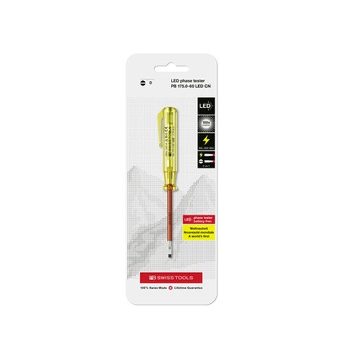 PB Swiss ไขควงวัดไฟ รุ่นไฟ LED (PB175/0-60) อัดแผง