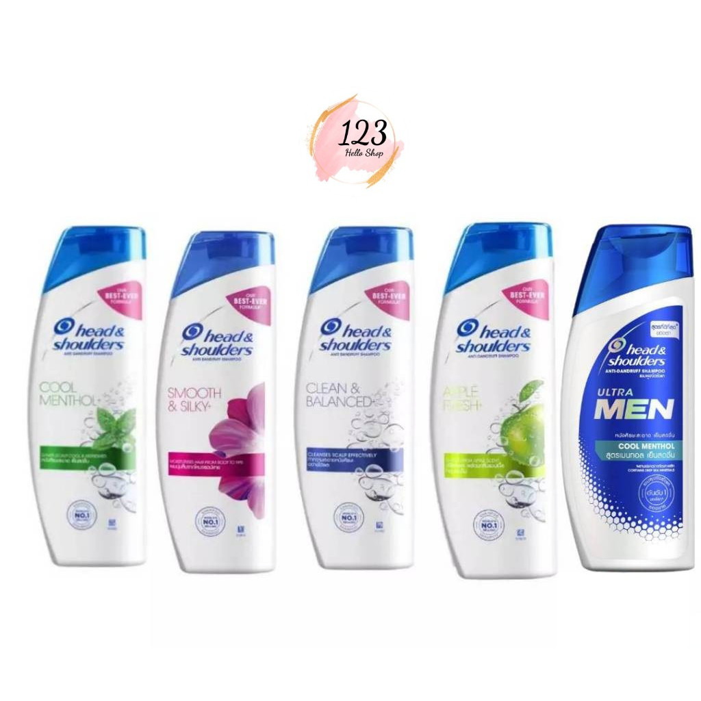 📍 (1ขวด) Head & Shoulders Shampoo เฮดแอนด์โชว์เดอร์  แชมพู 65ml สูตรขจัดรังแค มี 5 สูตร