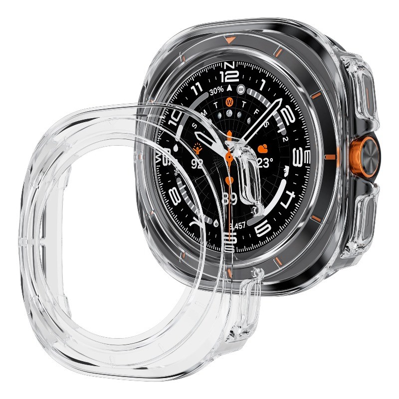 SAMSUNG สมาร์ทวอท์ชสําหรับ Galaxy Watch7 ultra 47 มม.Hollow PCกรอบกันชนสําหรับSamsungนาฬิกา 7 ultra 47 มม.ไม่มีหน้าจอเกราะป้องกันอุปกรณ์เสริม