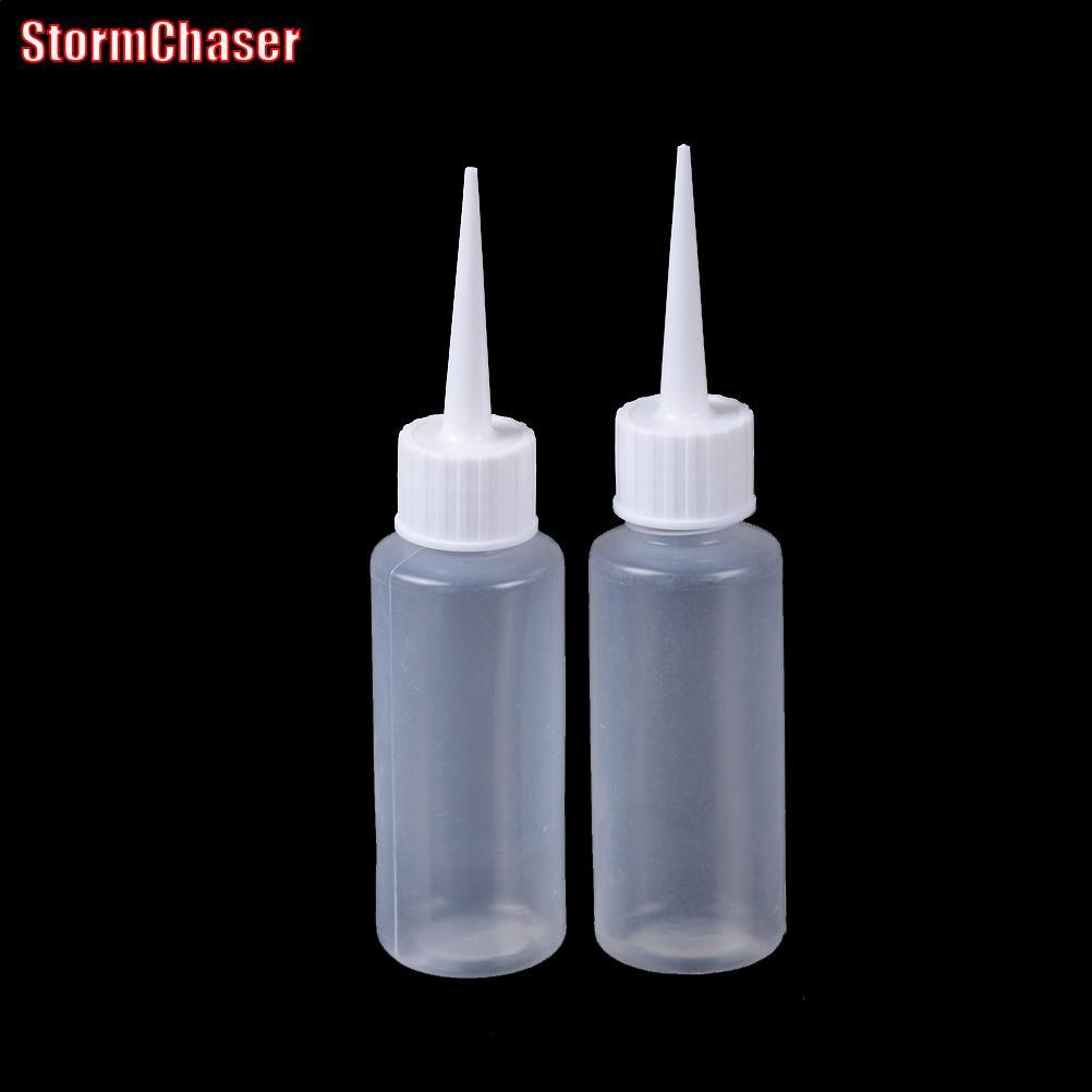 [Storm-t] 2 ชิ้น 50 มล. หยดเปล่า Squeezable Liquid ขวดพลาสติก Drop ขวด Needle2 ชิ้น Dropper ที่ว่างเปล่า