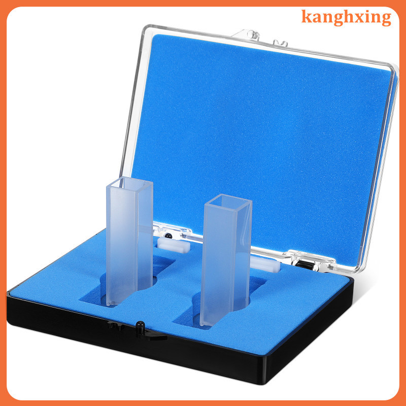 2 ชิ้นมาตรฐานควอตซ์ Cuvette สําหรับ Labs ความแม่นยําสูง Cuvette คละสีสําหรับ Spectrophotometer ใช้ k
