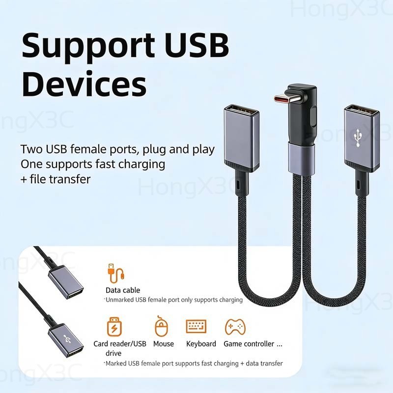 Multi-port USB/Type C Splitter Cable 66W Fast Charging รูปที่ 8