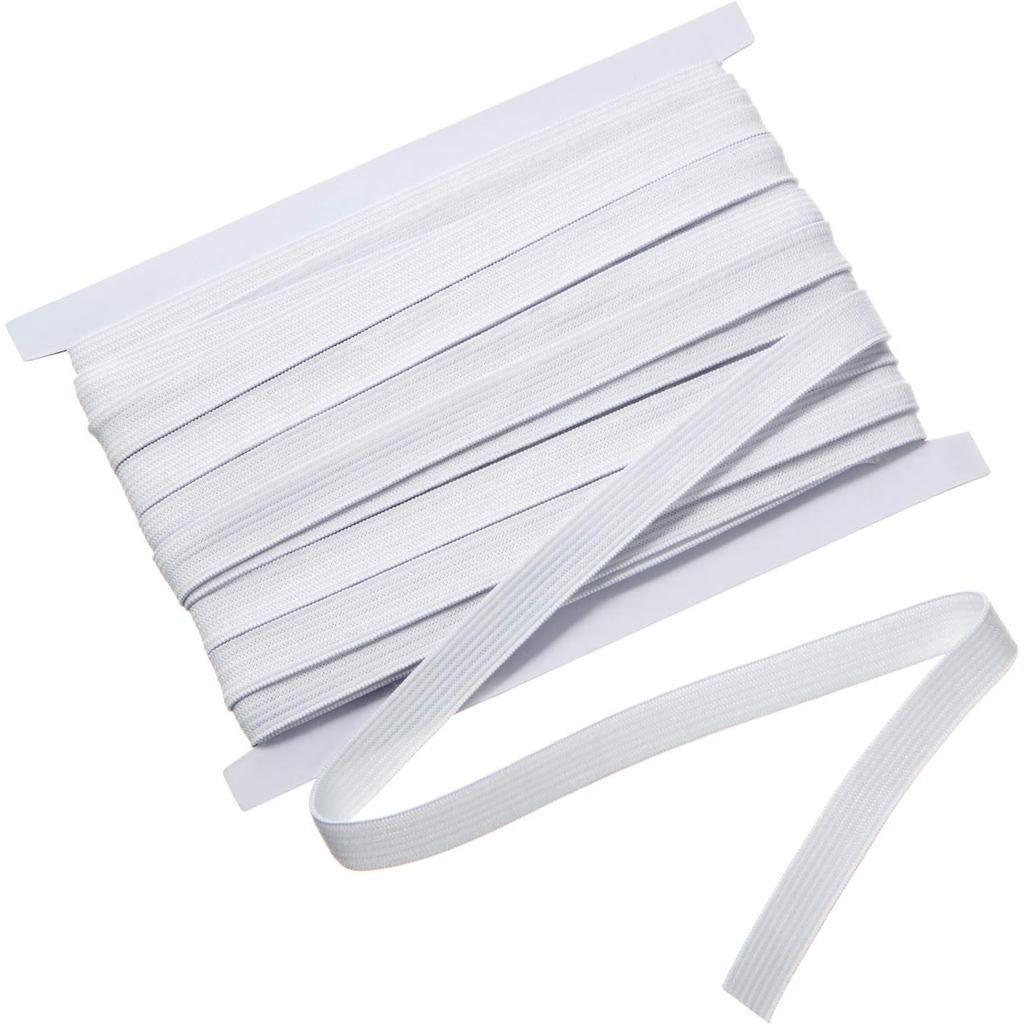 Shappy Elastic สําหรับเย็บยางยืดถัก ( 1/2 นิ้ว X 11 หลา, สีขาว)