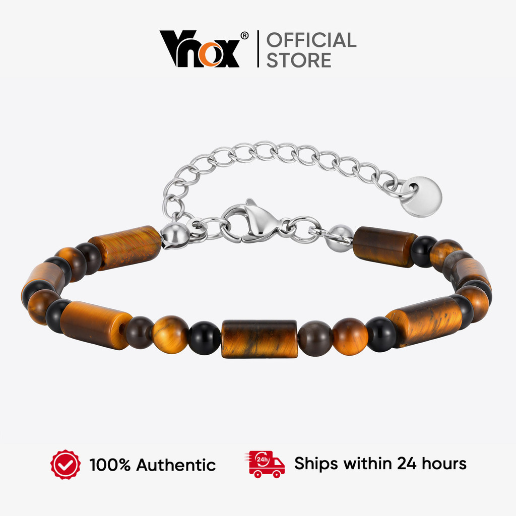 สร้อยข้อมือหินตาเสือธรรมชาติผู้ชาย เครื่องประดับแฟชั่น และของขวัญที่เหมาะสม