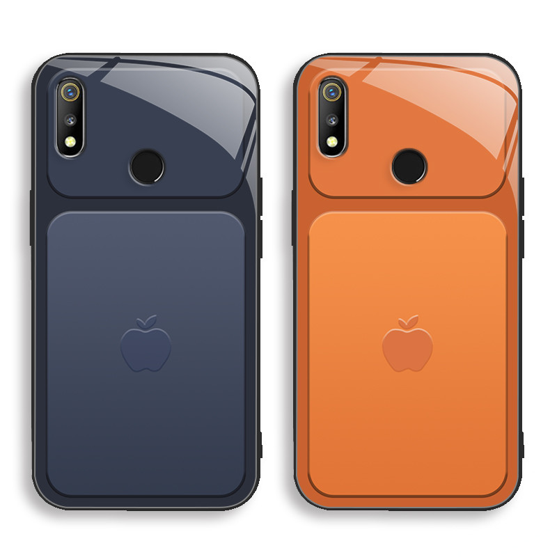 เข้ากันได้กับ [Realme 3 4g และ Realme 3i 4g] เคสโทรศัพท์แก้วซิลิโคน HD-Tech Minimalist ประณีต