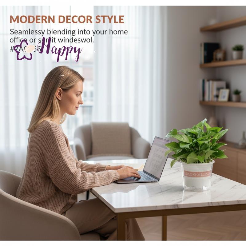 <Happybay> กระถางดอกไม้รดน้ําด้วยตนเองสําหรับภาชนะบอนไซพลาสติกสองชั้น Hydroponic Home Office Gardeni