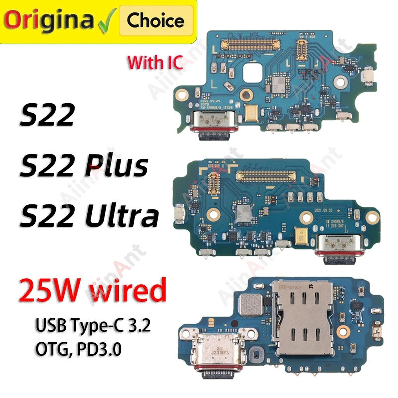 Aiinant พอร์ต USB Charger Dock Connector ชาร์จ Flex สําหรับ Samsung Galaxy S22 Plus Ultra S901E S901