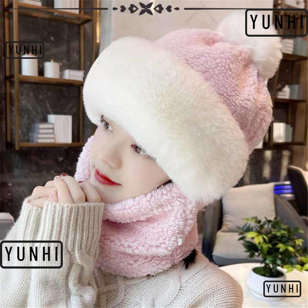 YUNHI Beanies Hat Winter Windproof Cycling Hat Scarf Set