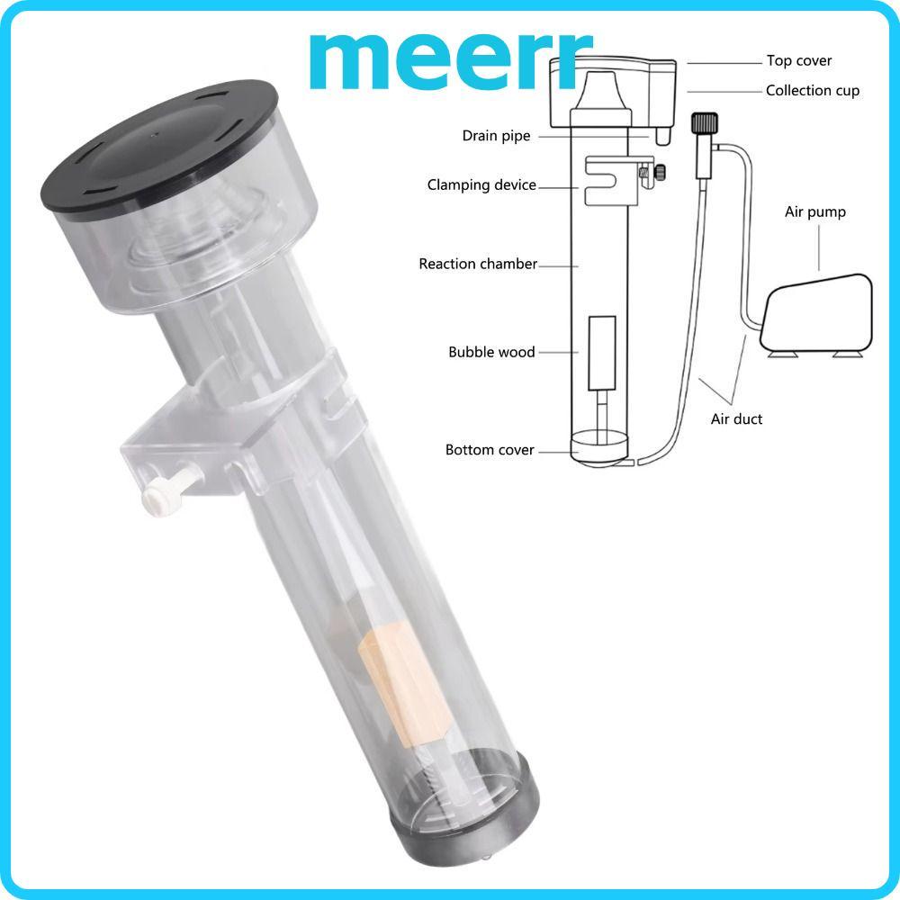 MEERR Aquarium Filter,ดู Borosilicate Glass Fish Protein Skimmer,ปฏิบัติเย็น/ทนความร้อนผลิตฟองแยก Im