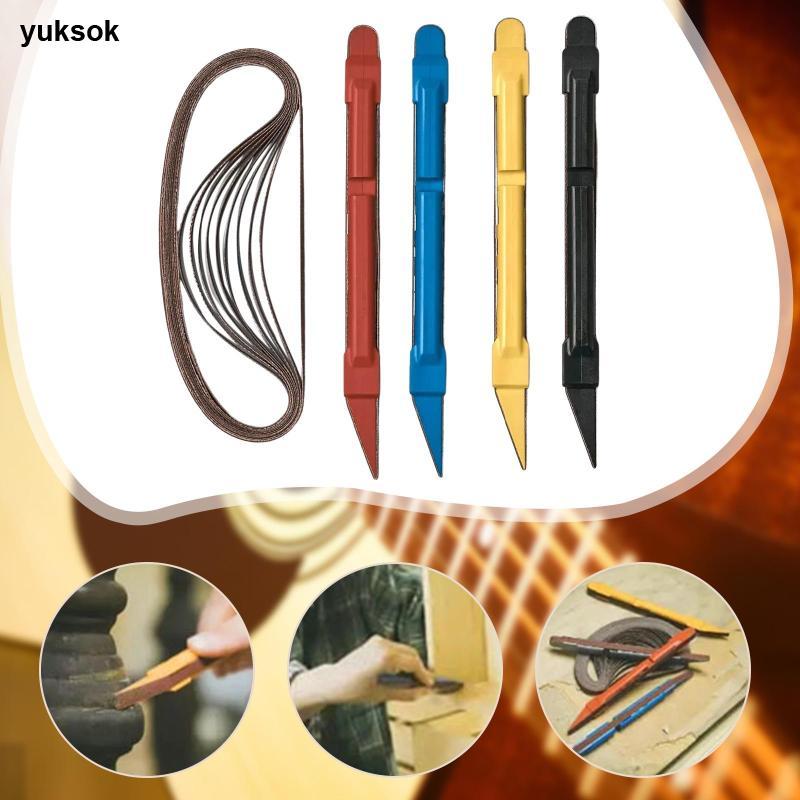 [yuksok] เข็มขัดขัดตัดแต่งเฟรตกีตาร์ Luthier Maintenance Kit อุปกรณ์เสริมสําหรับซ่อมกีตาร์และ Upkeep