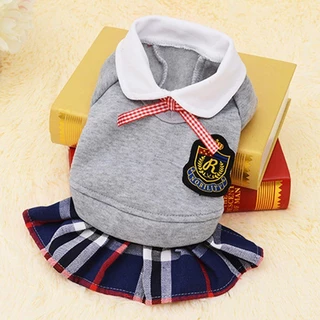 เสื้อผ้าลูกแมวขนาดเล็ก แฟชั่นสัตว์เลี้ยงเก๋ไก๋เกาหลี: กระโปรงสุนัขสไตล์โรงเรียนและชุดคู่รักแมว, อุปกรณ์สัตว์เลี้ยงที่จําเป็น