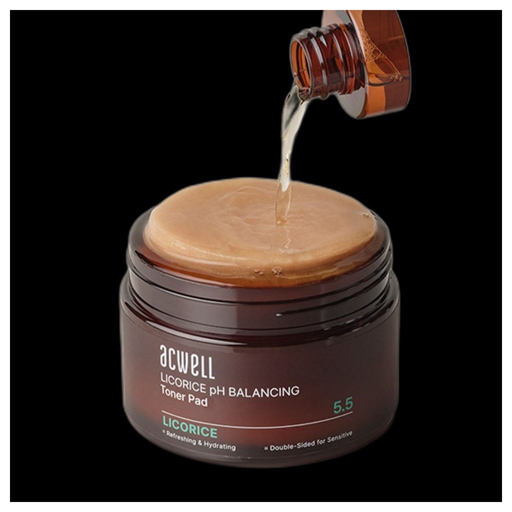 [acwell] Licorice pH Balancing Toner Pad, 160ml / 70 แผ่น, 1 ชิ้น / โทนเนอร์เกาหลี / pH Balancing โด