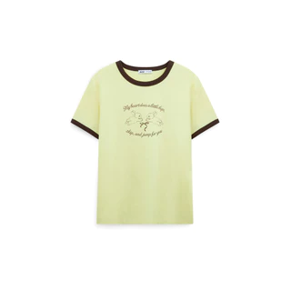 AIIZ (เอ ทู แซด) - AIIZ เสื้อยืดผู้หญิงแขนสั้นลายกราฟิก AIIZ Women’s Ringer Graphic T-Shirt