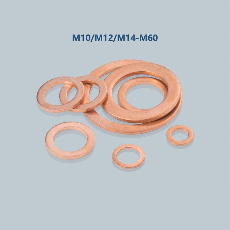 แหวนทองแดง แหวนน้ำมันM10/M12/M14-M60แหวนอีแปะ ทองแดง น้ำมันเครื่อง / COPPER FLAT WASHER YEDA
