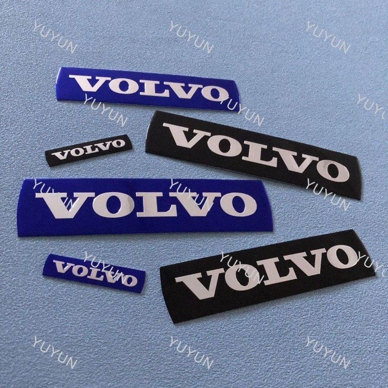 Volvo ด้านหน้าสัญลักษณ์พวงมาลัยป้าย S80 XC90 V60 S60L C30 S40 รถ Grille โลโก้ Decal สติกเกอร์อุปกรณ์เสริม