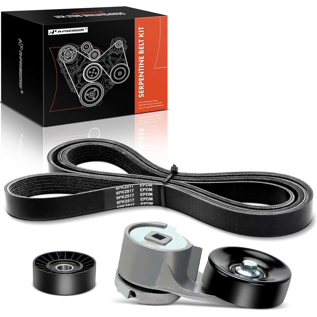 A-Premium Engine Serpentine Drive Belt Kit ใช้งานร่วมกับ Ford Cars - F-150 F150, F-250 F250, F-350 F