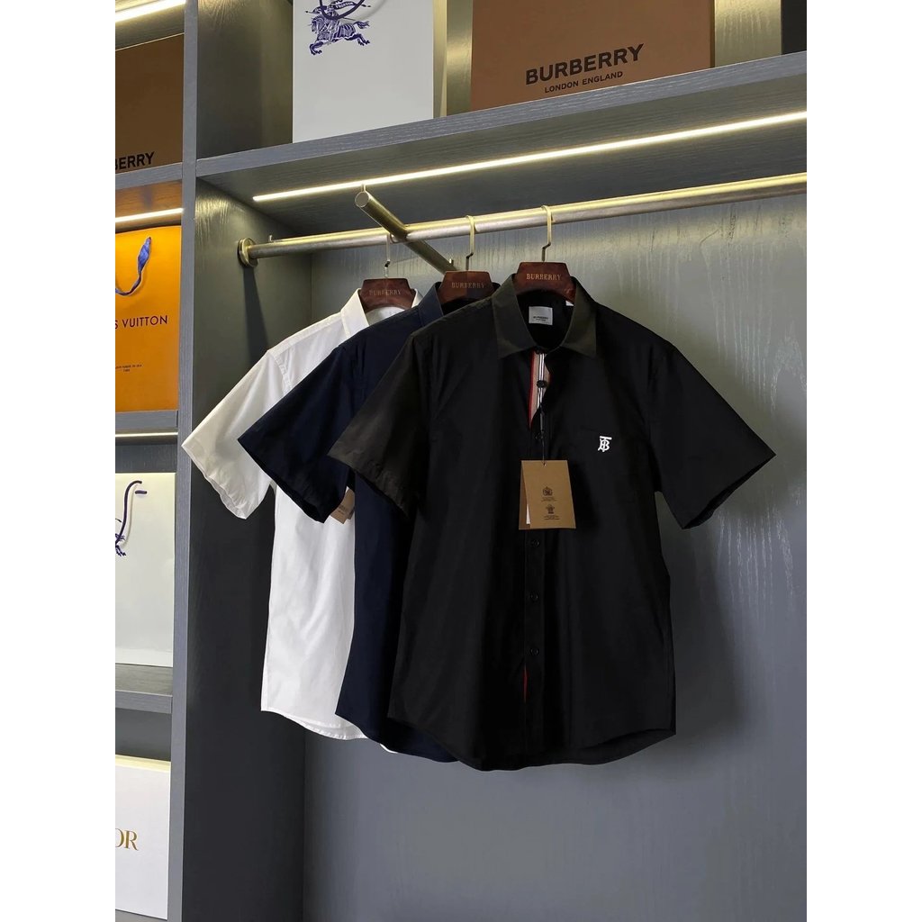 นาฬิกาจับเวลา เสื้อยืด Burberry แขนสั้น สไตล์เรียบหรูสำหรับผู้หญิง