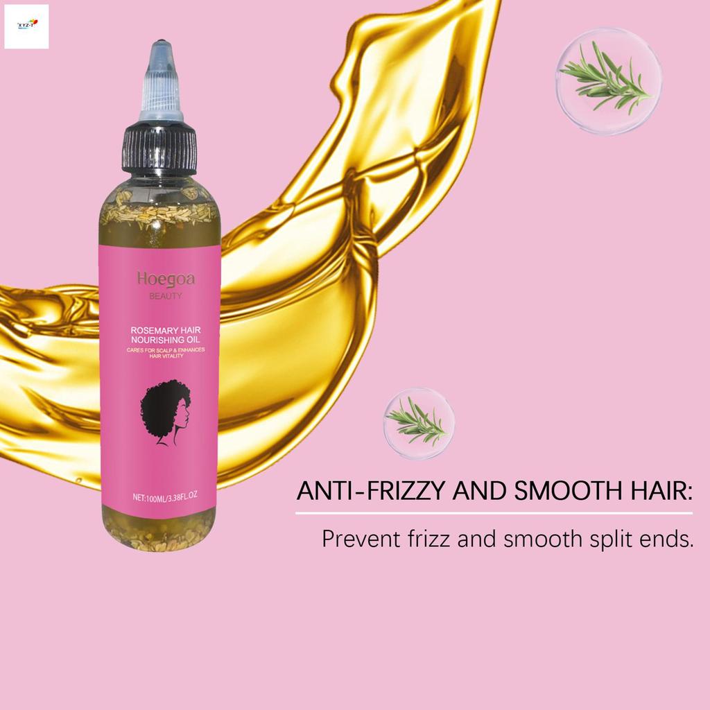 Rosemary Hair Care Essential Oil Serum Moisturizing Anti-Breakage Hair Oil สําหรับผมหยิกหยักและผมเสี